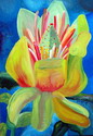 Ľaliovník tulipanokvety  - akryl/kartón - autorka: Sláviková Katarína